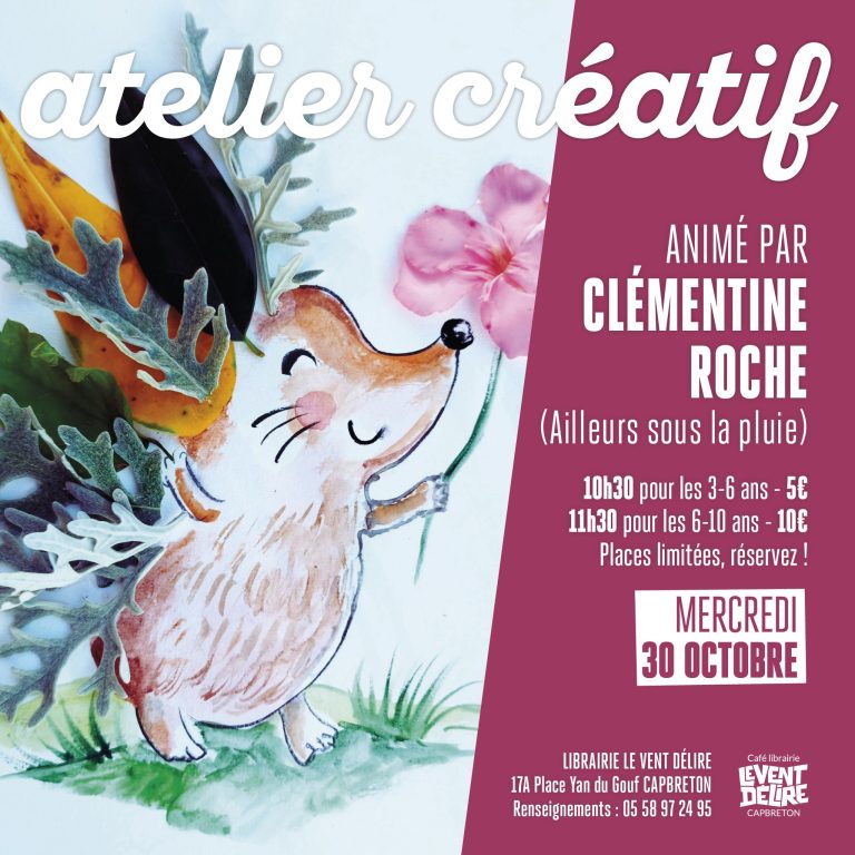 Photo de Atelier créatif à la librairie le vent délire