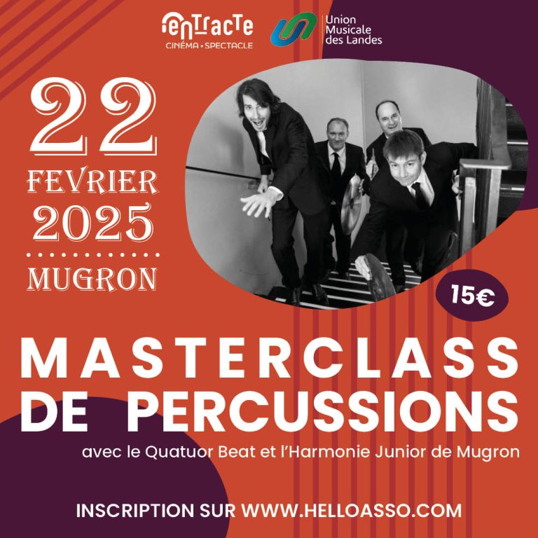 Photo de Masterclass de percussions avec le Quatuor Beat