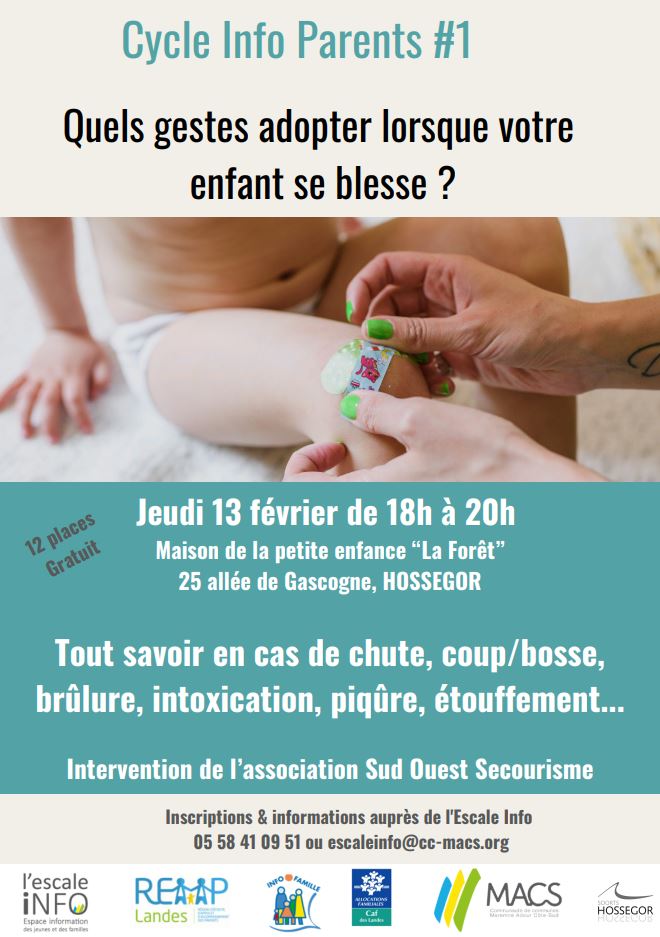 Photo de Cycle Info Parents #1 – Quels gestes adopter lorsque notre enfant se blesse ?