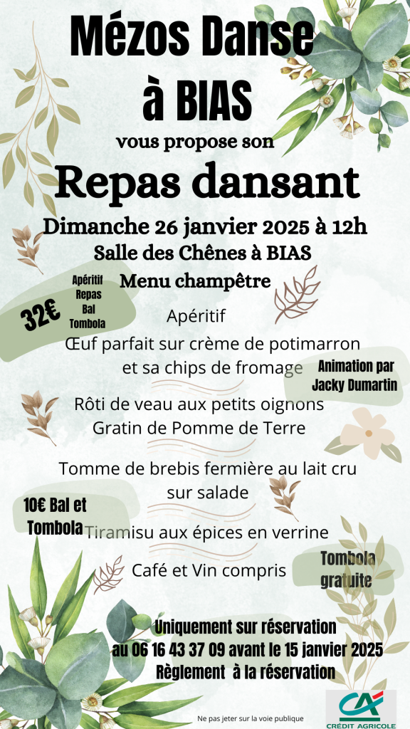 Photo de REPAS DANSANT MÉZOS DANSE