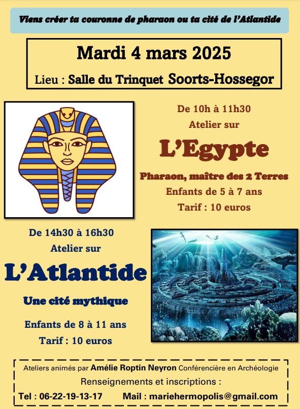 Photo de Atelier sur l’Egypte – Pharaon, maitre des 2 terres